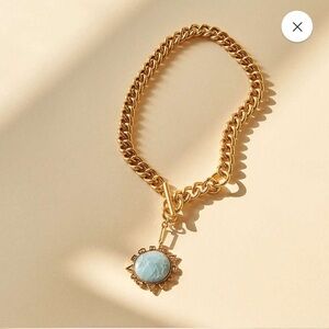 Mignonne Gavigan Gold Bracelet with Blue Charm